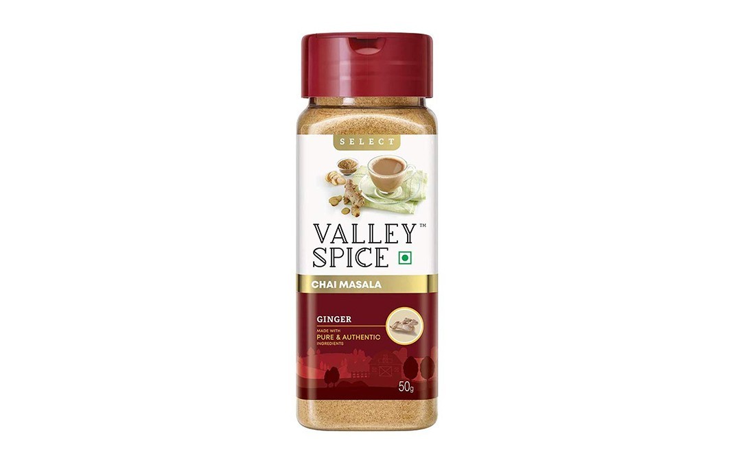 Valley Spice Chai Masala Ginger    Plastic Bottle  50 grams